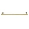 Brushed bronze SQ24BBRZ 24" square-corner single-sided towel bar for glass shower doors