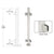 CRL 36in Polished Stainless Steel 135° Center Post Glass Railing Kit