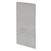 Brushed stainless steel CRL rectangular end cap for base shoe, embossed CRL logo (SKU L25SECBS)