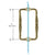 CRL 6 in Brushed Bronze Victorian Back-to-Back Glass Door Pull