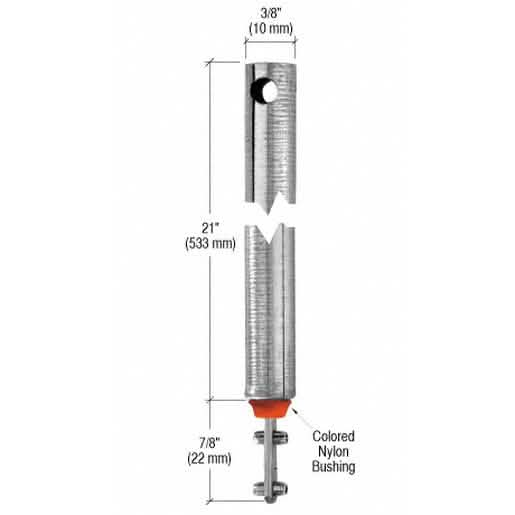 CRL 21" Tubular Spiral Tilt Window Balance with Red Bushing for Smooth Operation