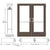 CRL-U.S. 550 Wide Stile Butt Hinge Pair - Black Anodized, Custom Size