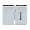 Polished chrome Cologne glass-to-glass shower hinge C0L180CH - beveled brass, fits 3/8-1/2" tempered glass