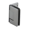 Brushed nickel CRL Pinnacle shower hinge P1N544BN, solid brass wall mount offset back plate for 8-12mm tempered glass.