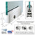 Polished SS 4in Tapered DRS Glass Door Rail w/ Lock for 1/2in