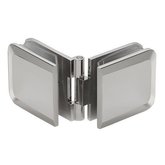 Brushed nickel adjustable glass-to-glass clamp hinge ADJBEV180BN for 8-12mm frameless shower panels