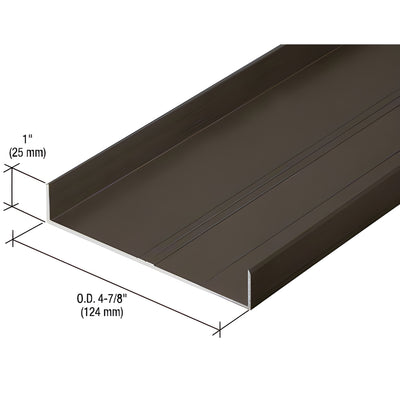 CRL OfficeFront 487 Dark Bronze Anodized Storefront Floor Track 24'2"