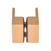 Square back-to-back paddle knob in French Gold brass for frameless shower doors, SDK180FG.