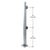 CRL Klarity 72in Brushed Stainless Center Post for Frameless Showers