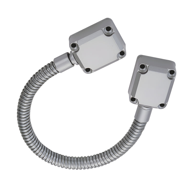 Brushed stainless armored door loop (MLDL101), flexible 15 3/4 cable protector for routing low-voltage to door frame