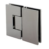 Gun metal Vienna glass-to-glass shower hinge V1E180GM - square brass 180 pivot for 10-12mm tempered glass