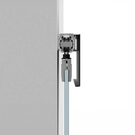 Matte Black Sliding Door Wall Mount Kit - CRL70 Series, Sleek Design for Modern Spaces