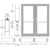 CRL-U.S. Aluminum Series 550 Clear Wide-Stile Geared-Hinge Door Pair