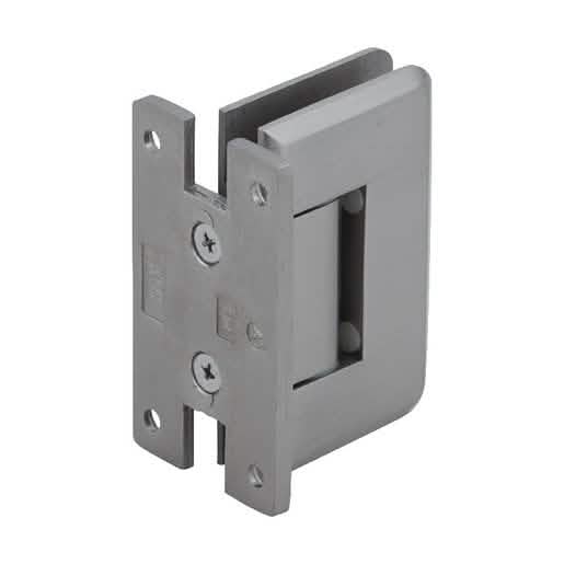 Brushed Nickel Pinnacle Wall Mount 'H' Back Plate Hinge - Adjustable and Durable.