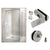 CRL Hydroslide 90° Brushed Nickel Wall-to-Glass Shower Door Kit
