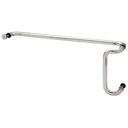 CRL Polished Stainless 12"x28" Offset Push and Pull Handle Set for Glass Doors