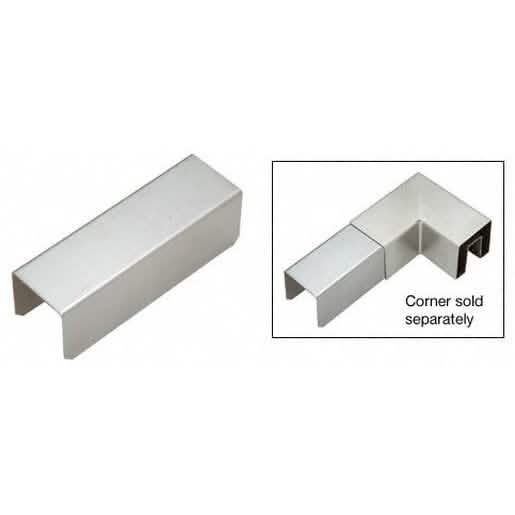 CRL 2" Stainless Steel Square Connector Sleeve for Cap Railing and Hand Rail Corner