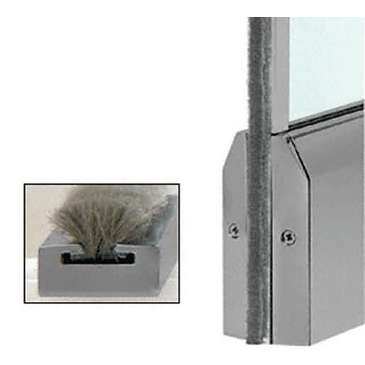 CRL Brushed Stainless Weatherstrip Kit for 2" Low Profile Rail - Aluminum Channel