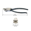 RD1932 CRL 8.5 in forged drop-jaw glass pliers, polished jaws and black handles, for glass up to 1/2 in.
