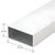CRL-U.S. Aluminum Rectangular Tube 2" x 4-1/2" White KYNAR® 24'2"