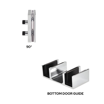 BRXACCKPS Brixen 90 accessory kit with polished stainless bottom guide for sliding shower door