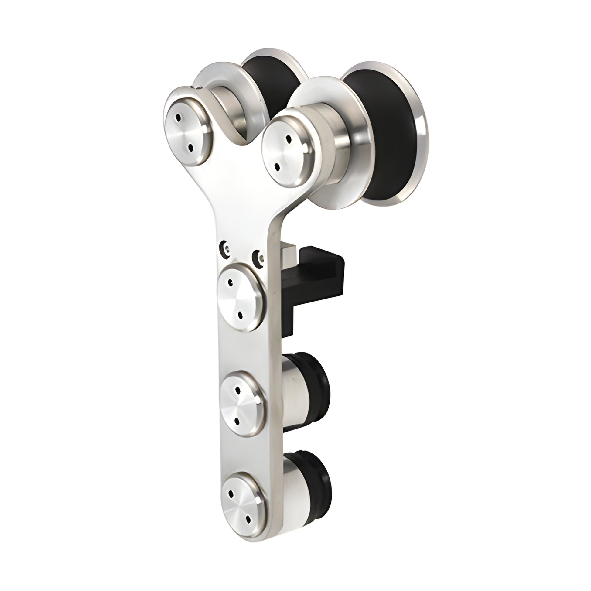 LS2500PS polished stainless steel Laguna anti-lift top roller assembly for sliding glass doors, adjustable, 3mm vertical trav