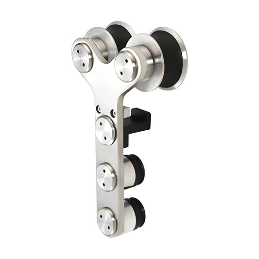 LS2500PS polished stainless steel Laguna anti-lift top roller assembly for sliding glass doors, adjustable, 3mm vertical trav