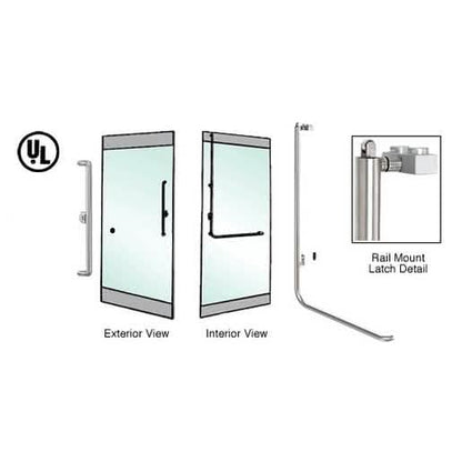 CRL-Blumcraft® Brushed Stainless Left Hand Reverse Rail Mount Keyed Access Handle