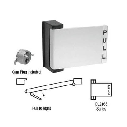 CRL Aluminum Push-Pull Paddle Handle - Sleek design, pull-to-right functionality