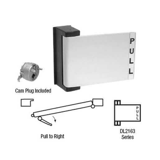 CRL Aluminum Push-Pull Paddle Handle - Sleek design, pull-to-right functionality
