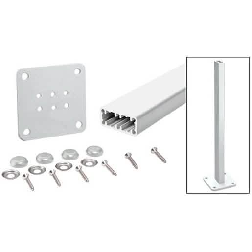 CRL Silver Metallic Trim-Line 36" Surface Mount Post Kit - Durable and Stylish Installatio