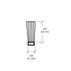 W510C black astragal pile weatherstrip - polypropylene brush seal for adjustable doors, slide-in replacement.