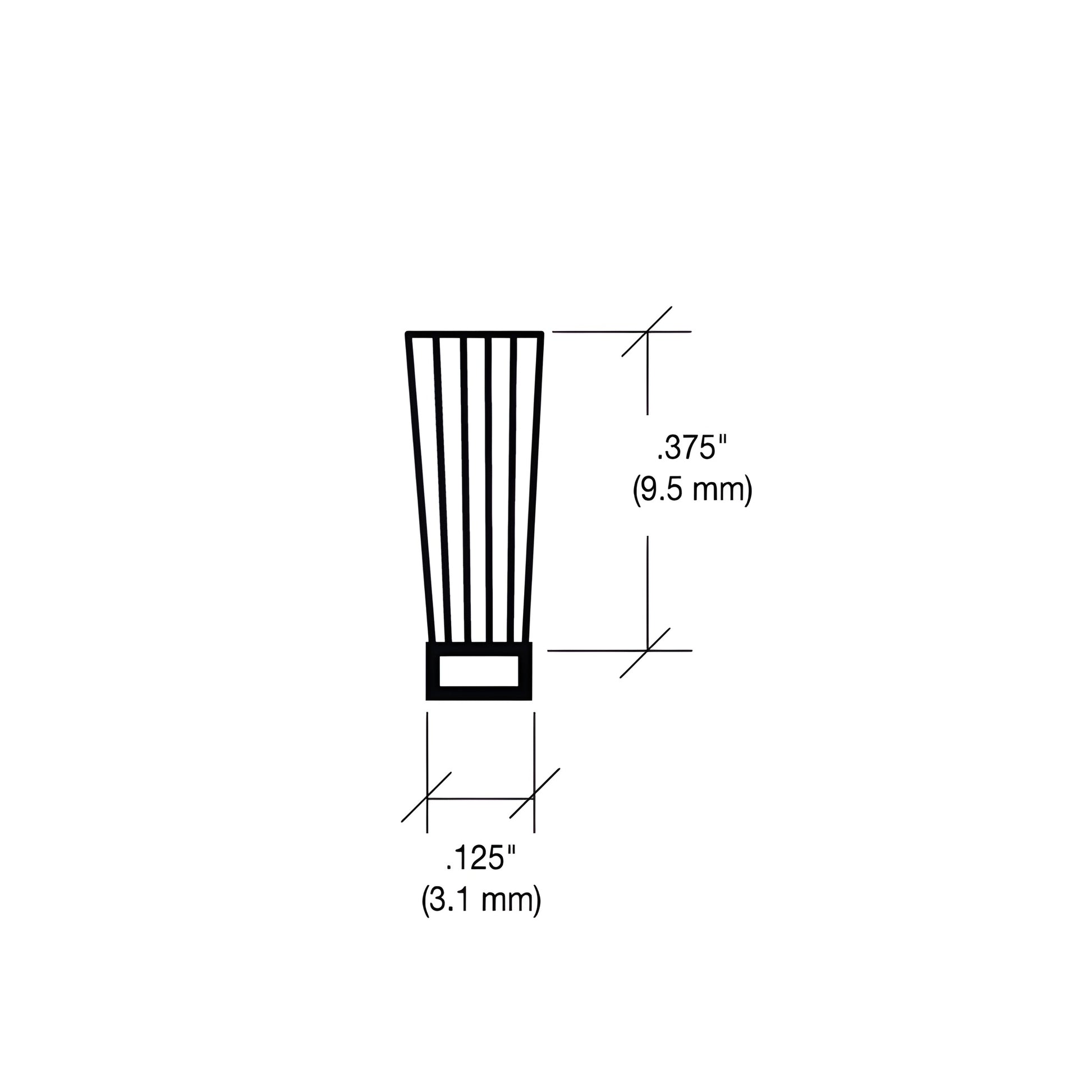 W510C black astragal pile weatherstrip - polypropylene brush seal for adjustable doors, slide-in replacement.