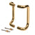 CRL 8 in Polished Brass Offset Back-to-Back Door Pull