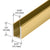 CRL Brite Gold Anodized 3/8 in Glass Shower Door Deep U-Channel 95 in