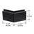 CRL Matte Black 135° Outside Corner Glass Clamp 2-3/8" x 2"