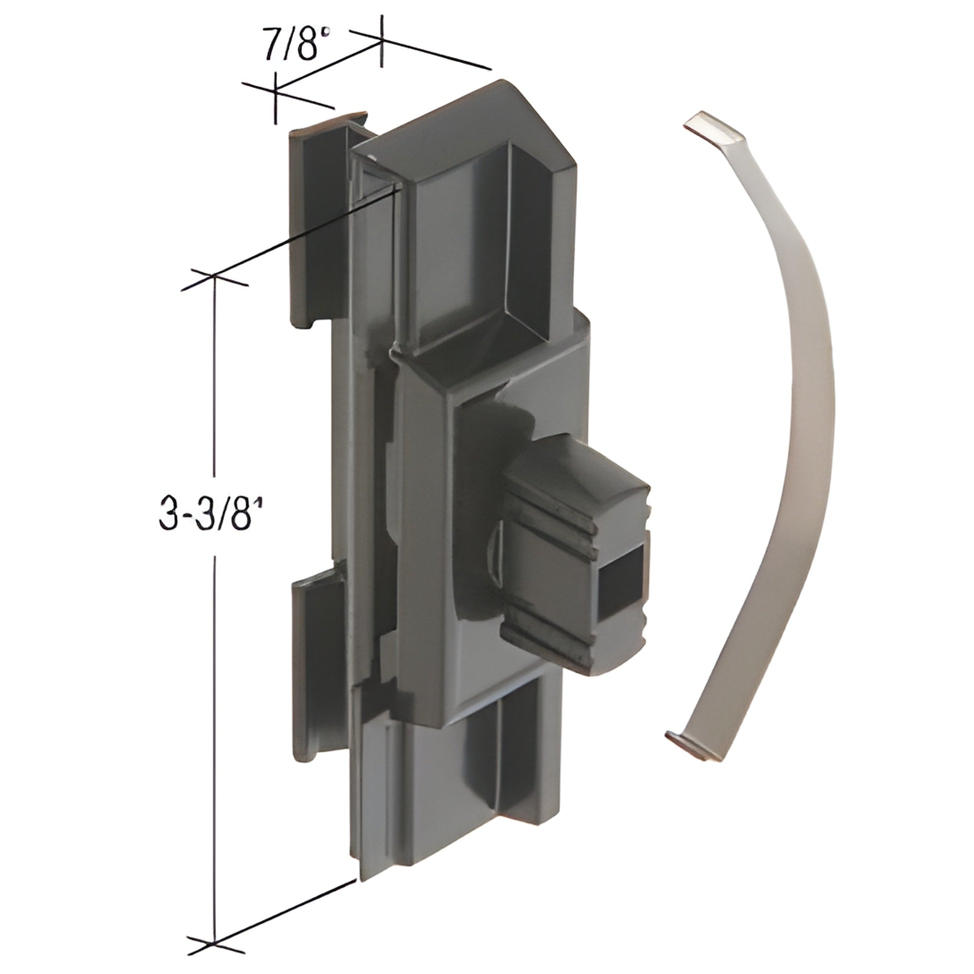 CRL F2649 black diecast window latch with night lock, 3-3/8" x 7/8", fits Superior windows