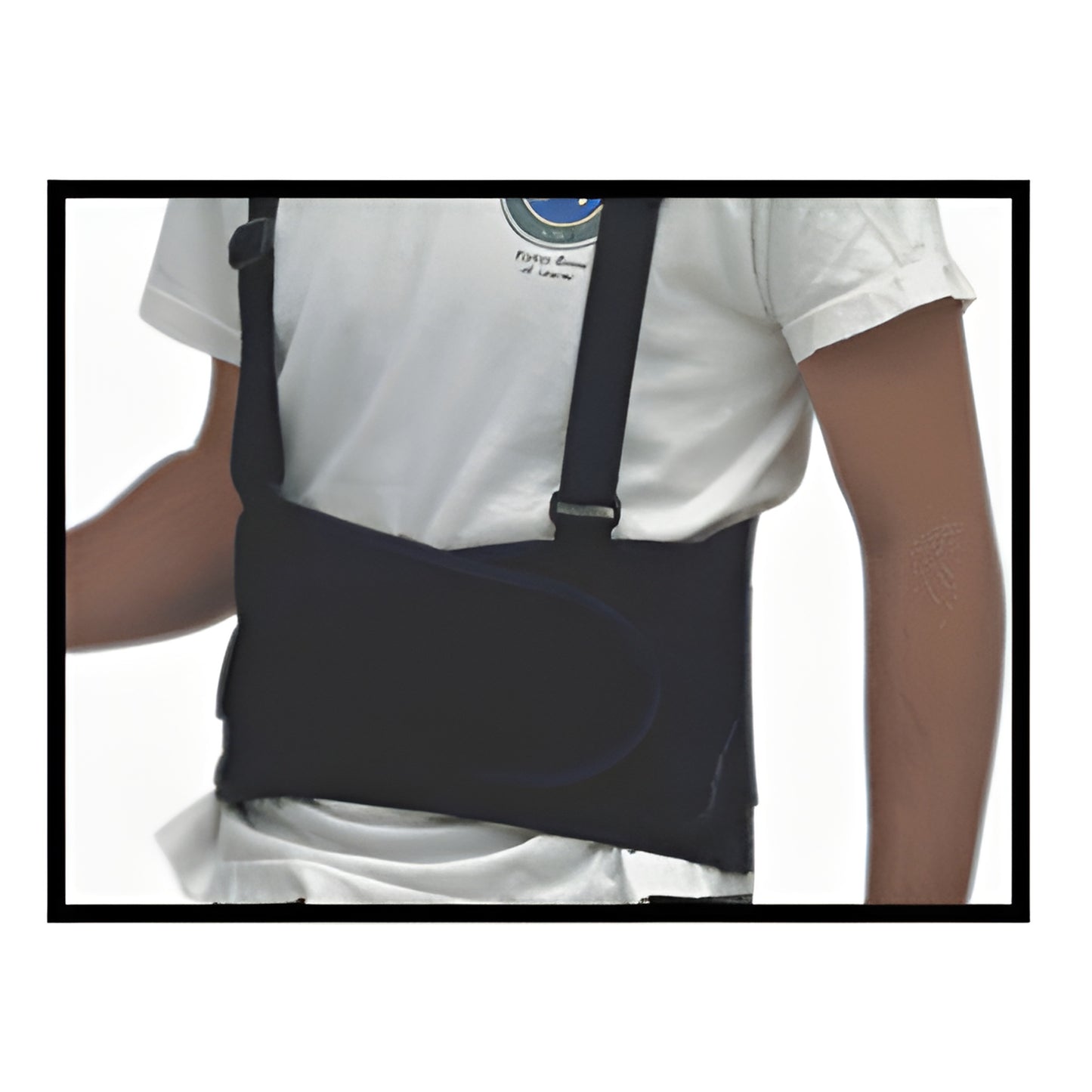 Elastic black lumbar support belt with adjustable suspenders and hook-and-loop closure, size Small (SKU 5900SB).