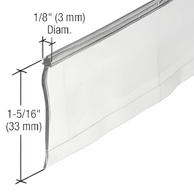 CRL 36 in Clear Vinyl Shower Door Bottom Sweep Star Tip