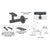 CRL Malibu Matte Black Short-Arm Wall Mount Handrail Bracket