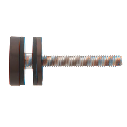 Black bronze replacement washer/stud (SKU F41SKDU) - 5/16-18 threaded rod with 1-1/4" round cap and rubber/metal washers