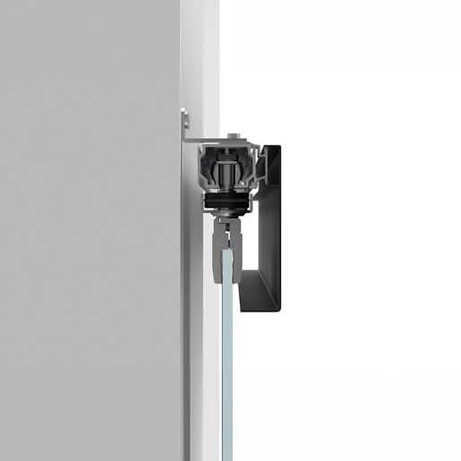 CRL50 Matte Black Bi-Parting Wall Mount Kit - Sleek, Synchronized Door Hardware