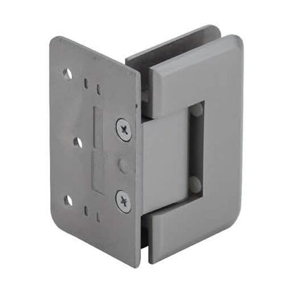 CRL Brushed Nickel Pinnacle 544 Wall Mount Offset Hinge - 5° Back Plate for Shower Doors