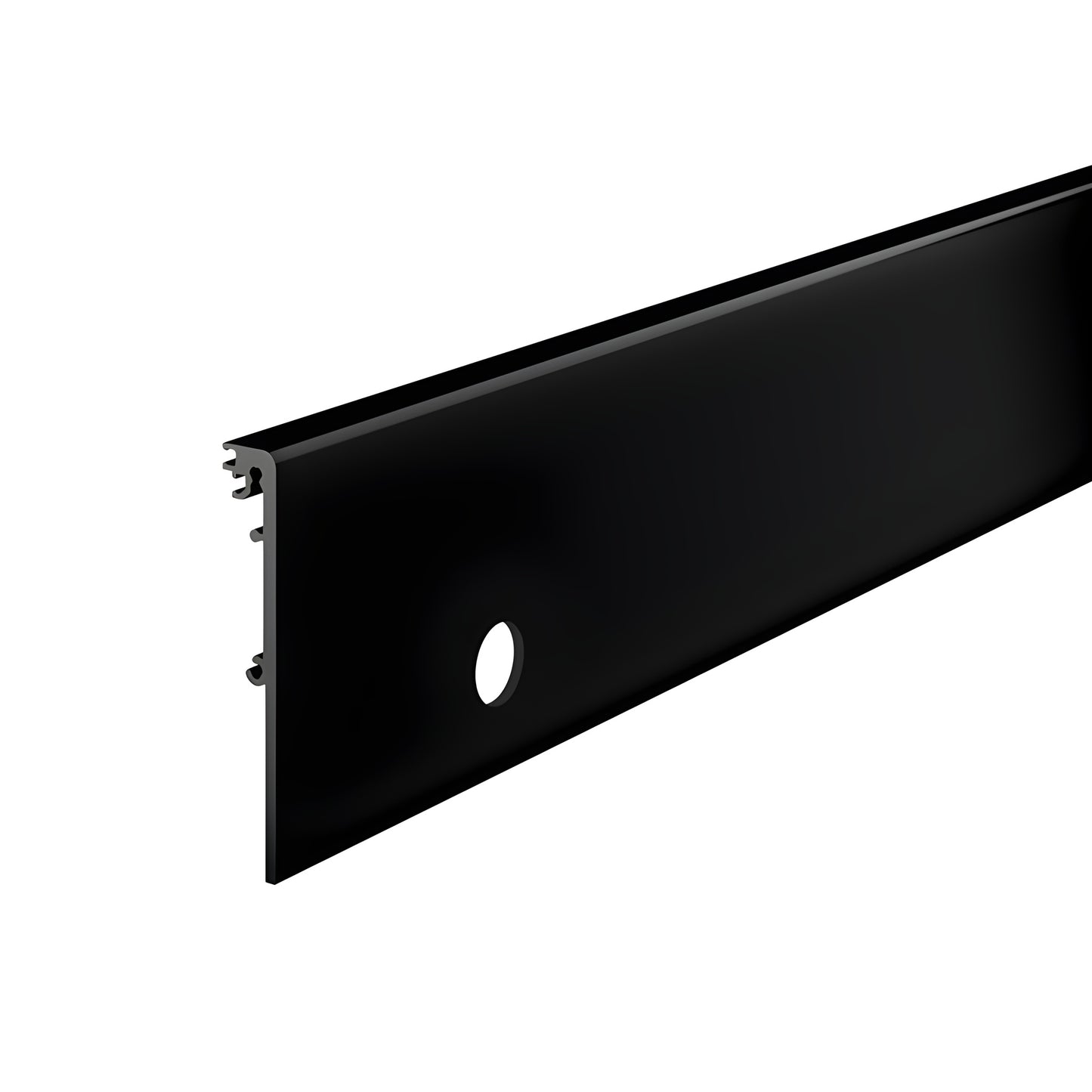 DRXSC4SBLL gloss black 4" aluminum square door side cover, prepped with lock cylinder hole