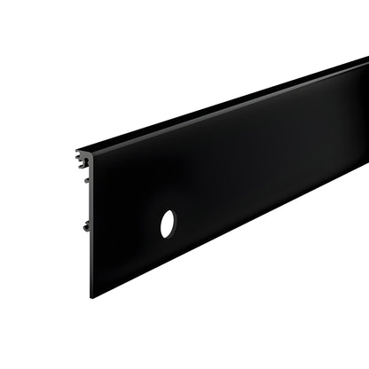 DRXSC4SBLL gloss black 4" aluminum square door side cover, prepped with lock cylinder hole