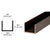 CRL 3/4 in Dark Bronze Glass U-Channel