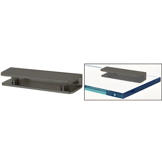 FA110RB oil-rubbed bronze brass shelf clamp for 1/4-3/8" tempered glass, wall/ceiling mount