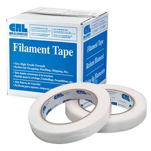 "CRL 3/4" Filament Tape: Durable, high-strength adhesive for secure packaging and bundling