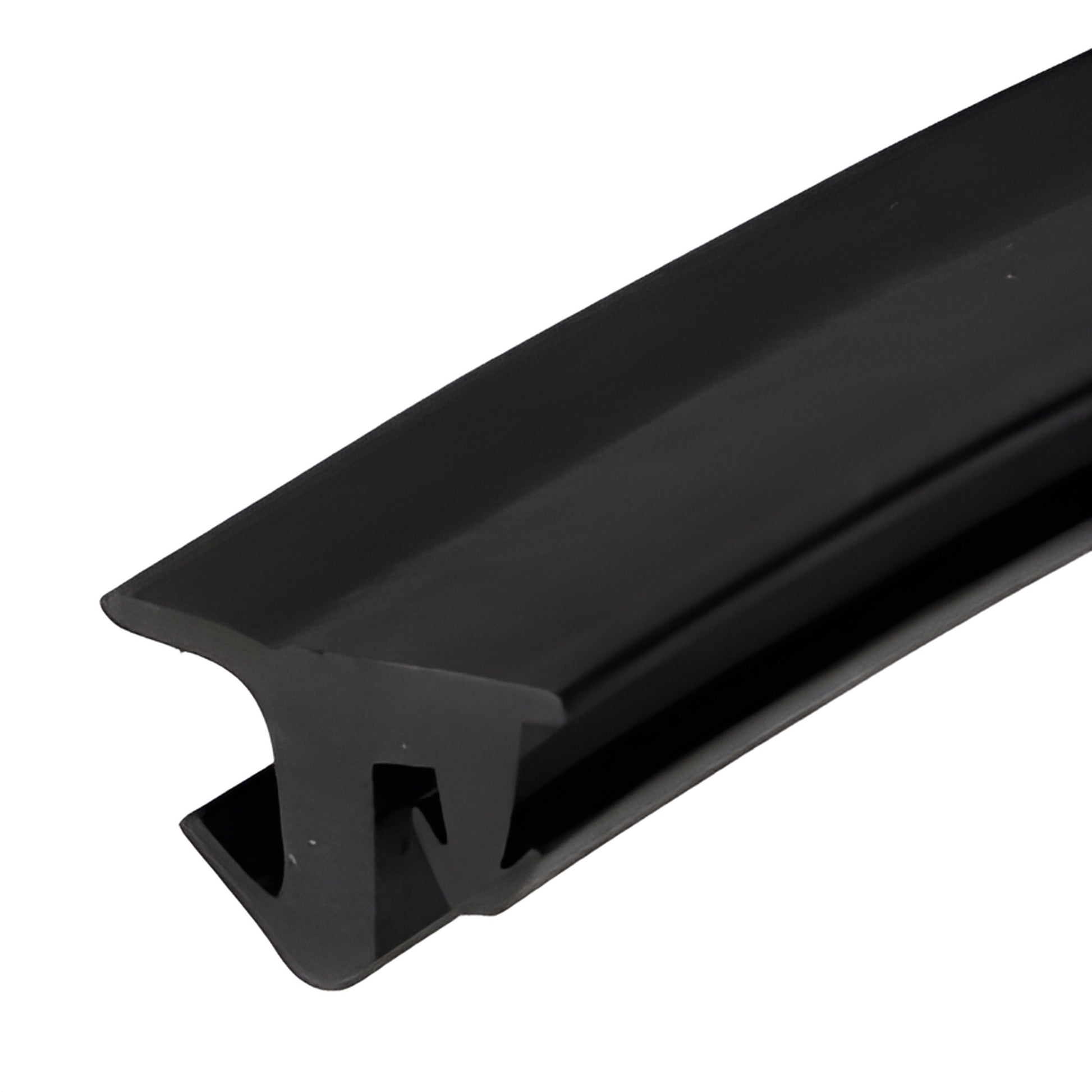 NP225 black EPDM top-load glazing gasket for 1/4" (6 mm) and 1" (25 mm) glass, storefront/window seal