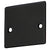 CRL Matte Black Replacement End Cap w/ Screws for NH2 Wide U-Channel